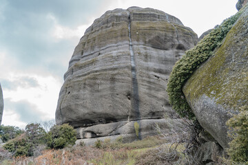 The rocks and views in meteora in greece. 