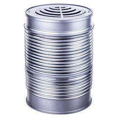 Metal ventilation duct with circular top , isolated on a transparency background