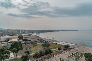 View from the tower of Thessaloniki. A beautiful view over the city. 