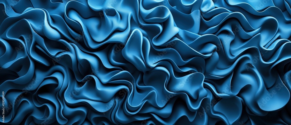 Poster blue abstract background featuring wavy patterns and smooth textures for versatile design use