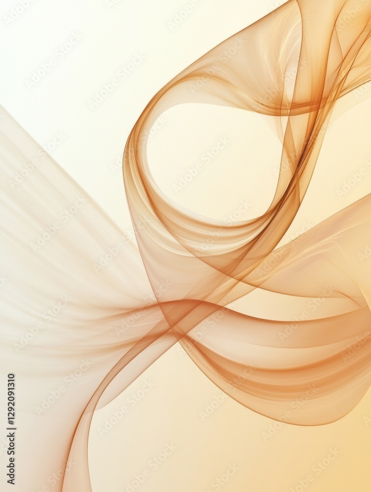 Aufkleber Swirling abstract patterns with warm tones create a calming visual experience suitable for calming environments. Generative AI