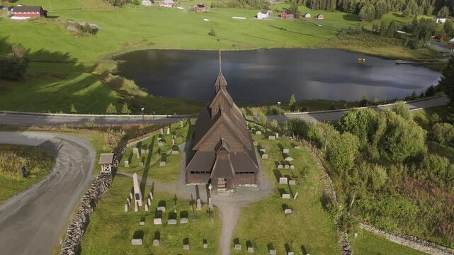 Eidsborg Stave Church, located in the village of Eidsborg in Tokke Municipality, Telemark county, Norway