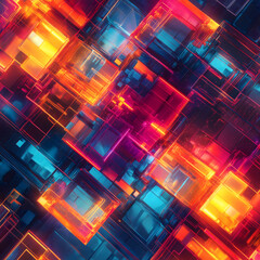 abstract colorful background with squares