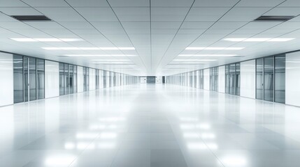 Obraz premium Futuristic Control Room with Soft Light Elements