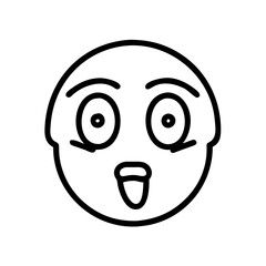 Obraz premium Surprised Face icon expressing surprise on a simple background