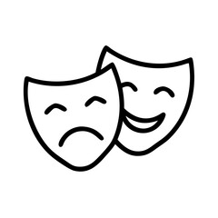 Happy And Sad Masks symbolizing emotions and human experience