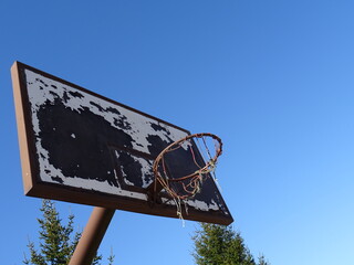 old basketball backboard