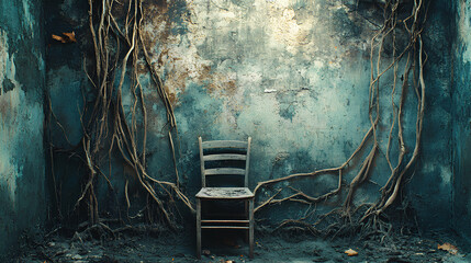 aesthetic photoshop room, vintage wall background