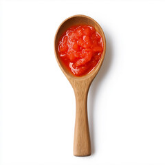 Wooden Spoon With Tomato Sauce 