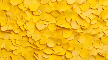 Yellow petals covering surface, top view, abstract background, for design elements