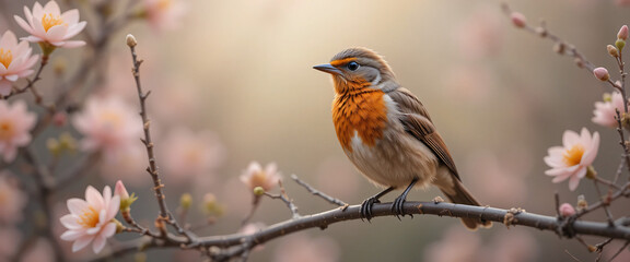 Fototapeta premium Bird During Spring Season