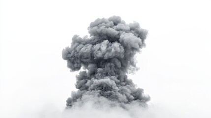 smoke cloud isolated on white background