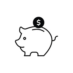 Piggybank Vector icon