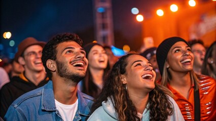 Energetic Outdoor Concert Crowd