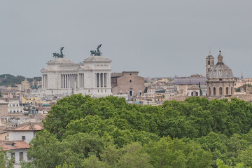 View over the city of rome the capital.