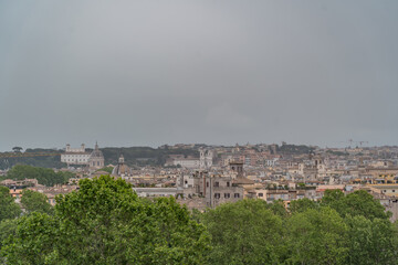 View over the city of rome the capital.