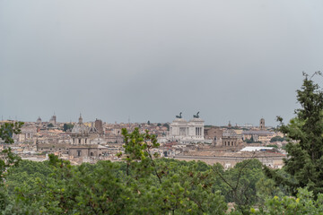 View over the city of rome the capital.