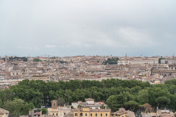 View over the city of rome the capital.