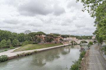 The city of Rome with all the beautiful buildings and streets.