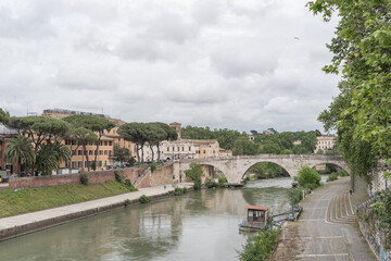 The city of Rome with all the beautiful buildings and streets.