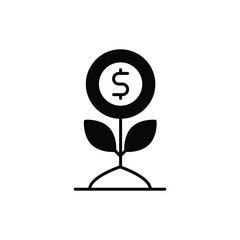 Money Growth Vector icon