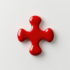 Obraz premium Red Cross on White Background