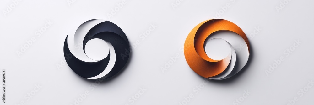 Leinwandbilder modern branding evolution showcasing outdated logo and sleek redesigned logo for improved visual ide