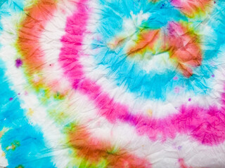 Multicolor Dirty Vintage Design. Dyed Fabric.