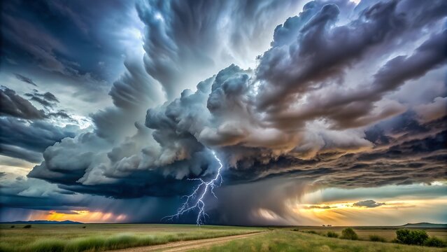 storm clouds over the mountains