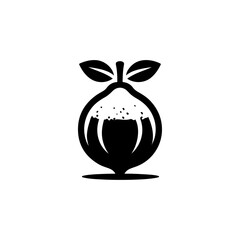 Guava logo, icon Silhouette design