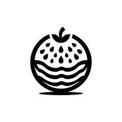 Watermelon logo, icon Silhouette Back Silhouette