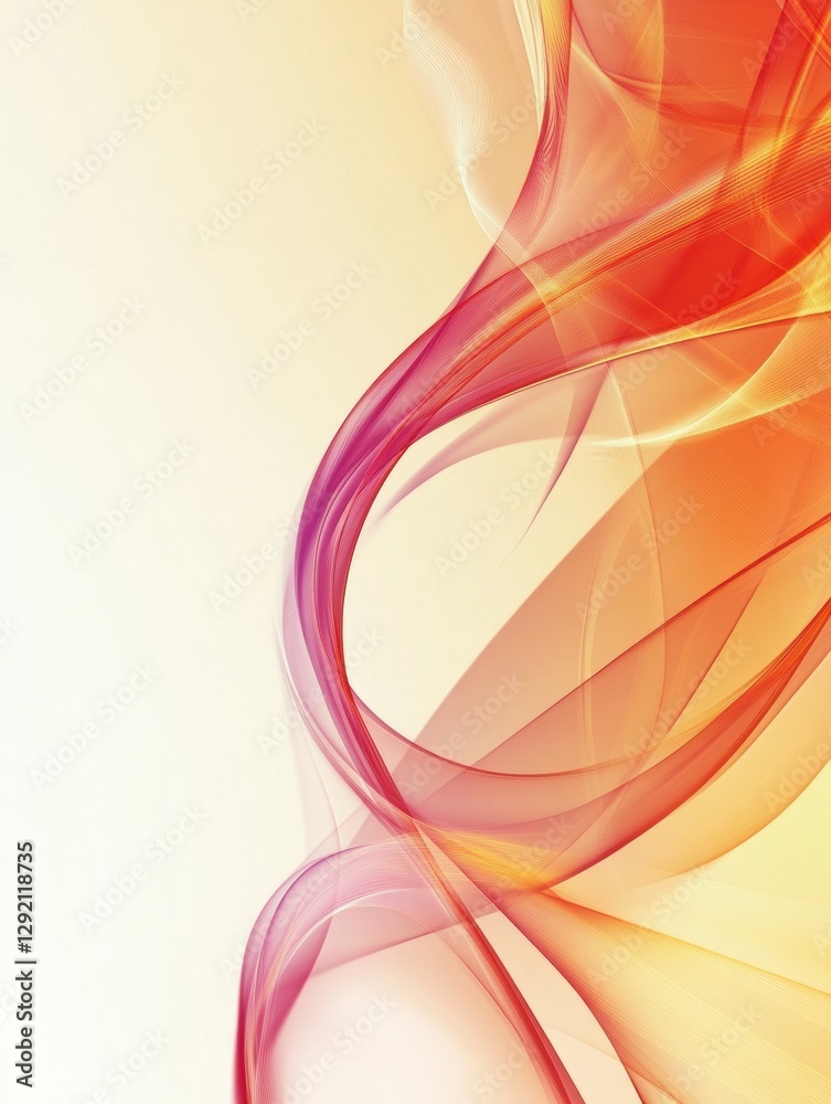 Poster colorful swirling abstract design evokes warmth and energy with vibrant hues of red and orange. gene