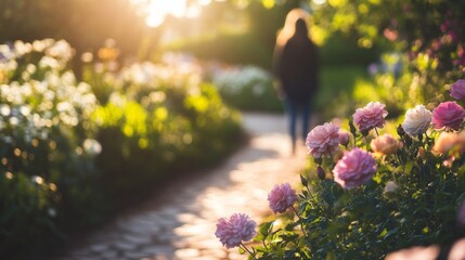 Sunny Path Through Garden
