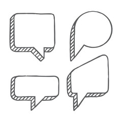 Sketch Style Speech Bubble Icons