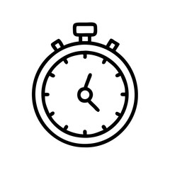 Fototapeta premium Stopwatch icon in minimalist black and white design