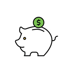Piggybank Vector icon