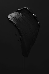 Black and white. Minimalist abstract black background. Oil paint. Illustration