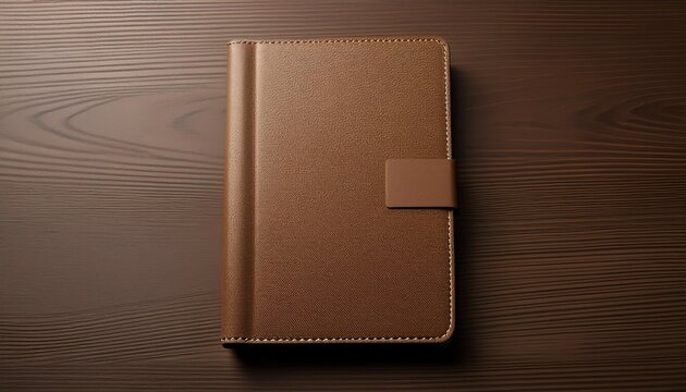 a brown notebook with a smooth cover featuring a spine and a subtle texture suitable for writing and note taking