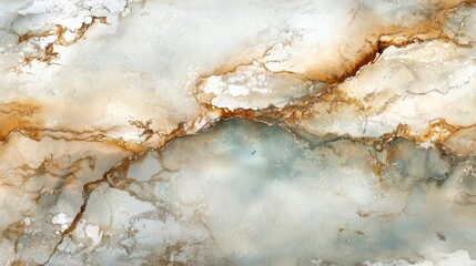 Naklejka premium A painting of a rocky cliff with a blue sky in the background