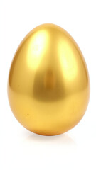 golden egg sits alone white background png
