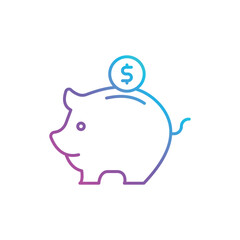 Piggybank Vector icon