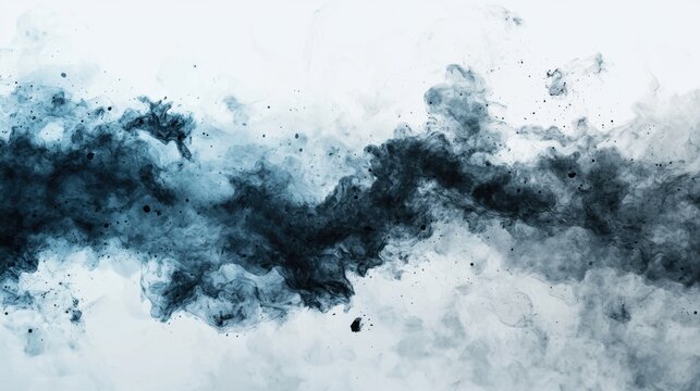 A blue smokey line with a white background