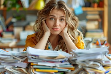 capturing the dedication and multitasking abilities of office professionals.