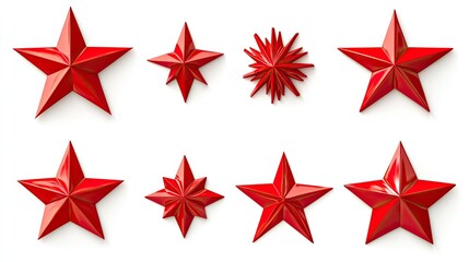 Obraz premium Red Starburst Stickers: Set of red starburst. Price sticker, sale sticker, price tag, starburst, quality mark, retro stars, sale or discount sticker,