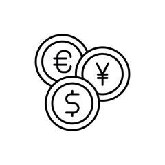 Coins Vector icon