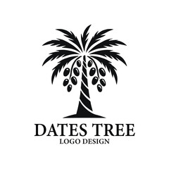 Obraz premium Dates Tree Vector Logo Design