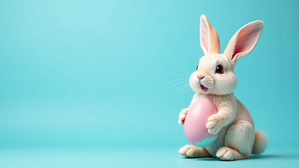 easter bunny egg poster blue background sales marketing