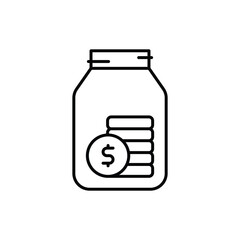 Money Jar Vector icon