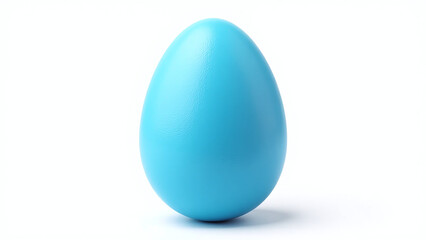 easter egg blue color isolated white background due clipping path effect altering shape