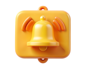 yellow bell with a bell